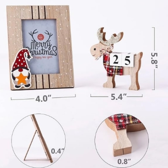 Oyaton Christmas Photo Frame and Reindeer Advent Calendar 2 Piece Set - Picture 6 of 9